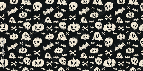 Halloween illustration pattern