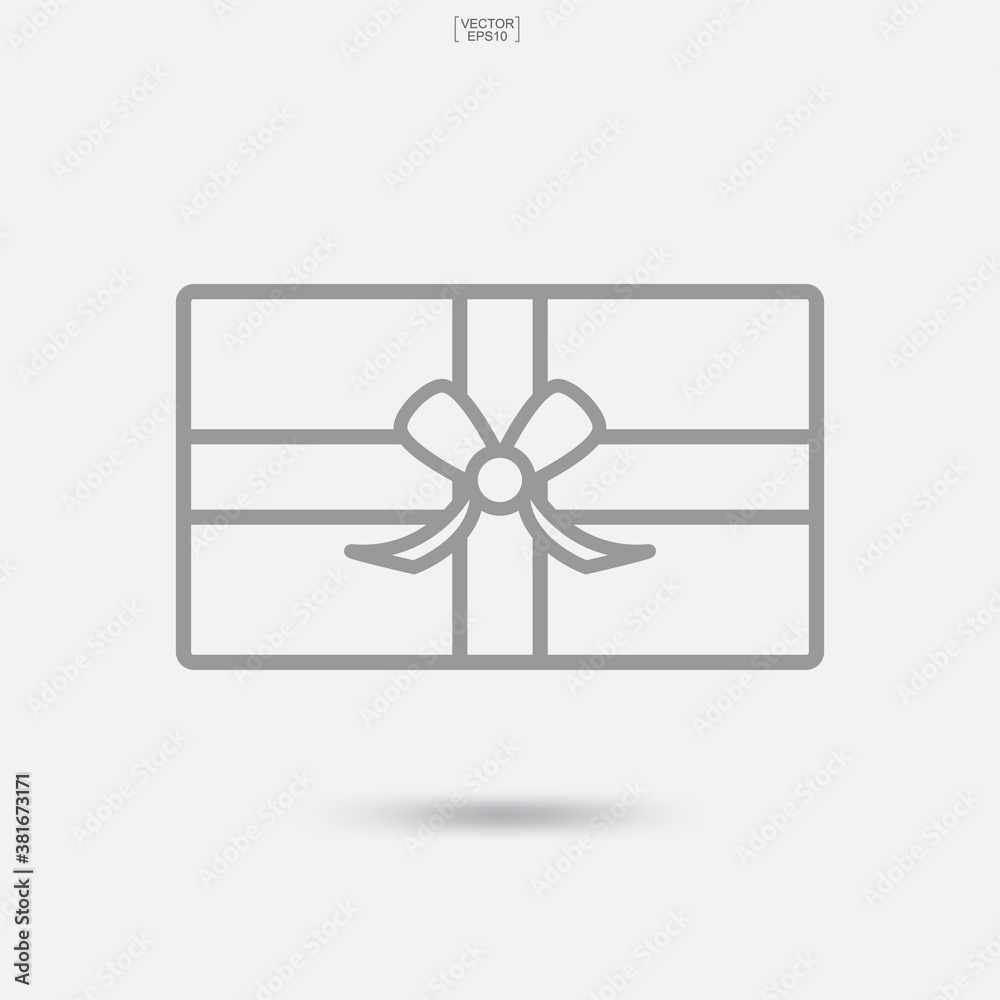 Gift box icon. Christmas gift box sign and symbol. Vector. Gift box icon. Christmas gift box sign and symbol. Vector.