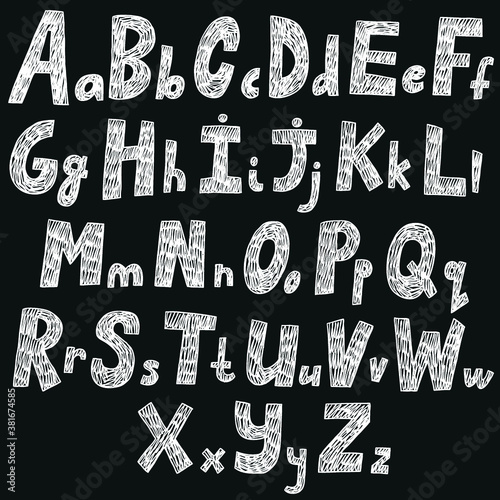 Alphabet, Font - vector illustration