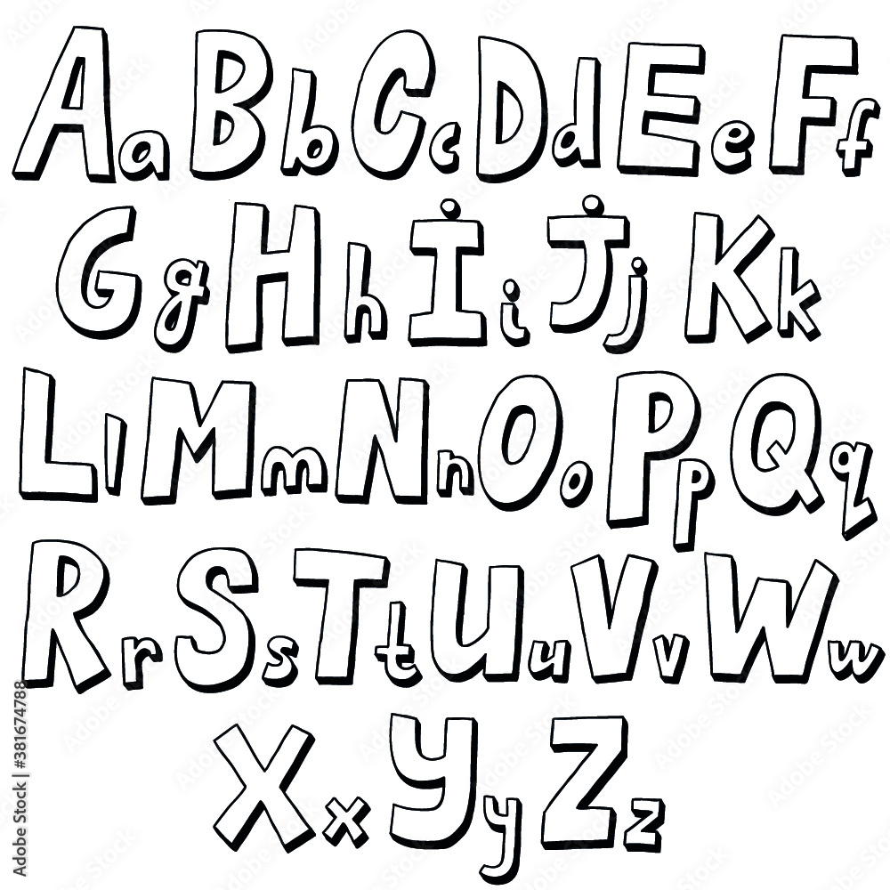 Alphabet, Font - vector illustration Alphabet, Font - vector illustration