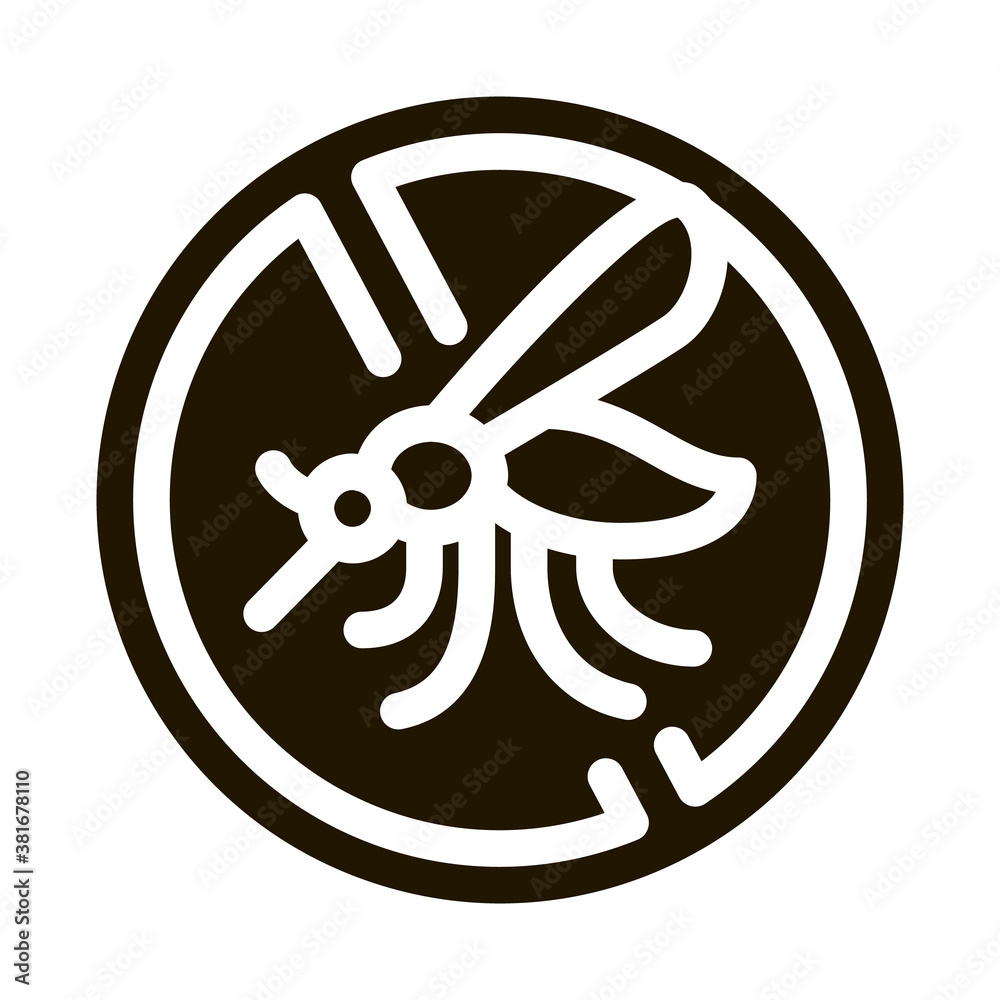 Anti-mosquito glyph icon vector. Anti-mosquito Sign. isolated symbol illustration