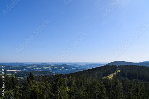 View over the mountains in the Czech Republic  Lipno lake