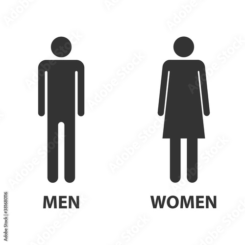 Men women or male female icon for toilet or various purposes