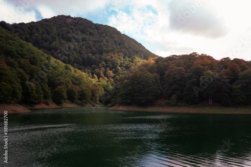 Look at Leurtza dam area at Navarre, Basque Country.
