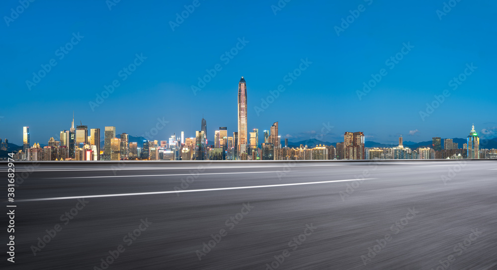 Urban architecture and motorway in Shenzhen Urban architecture and motorway in Shenzhen