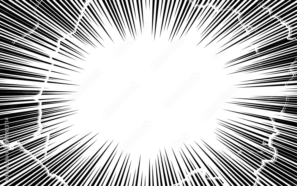 漫画風背景素材 集中線と稲妻の効果 Stock Vektorgrafik Adobe Stock 漫画風背景素材 集中線と稲妻の効果 Stock Vektorgrafik Adobe Stock