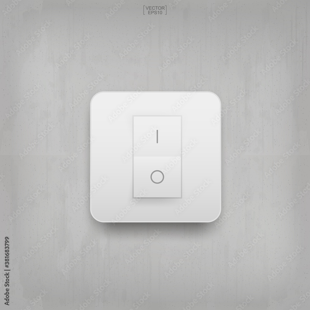 Light switch on concrete wall background. Vector. Light switch on concrete wall background. Vector.