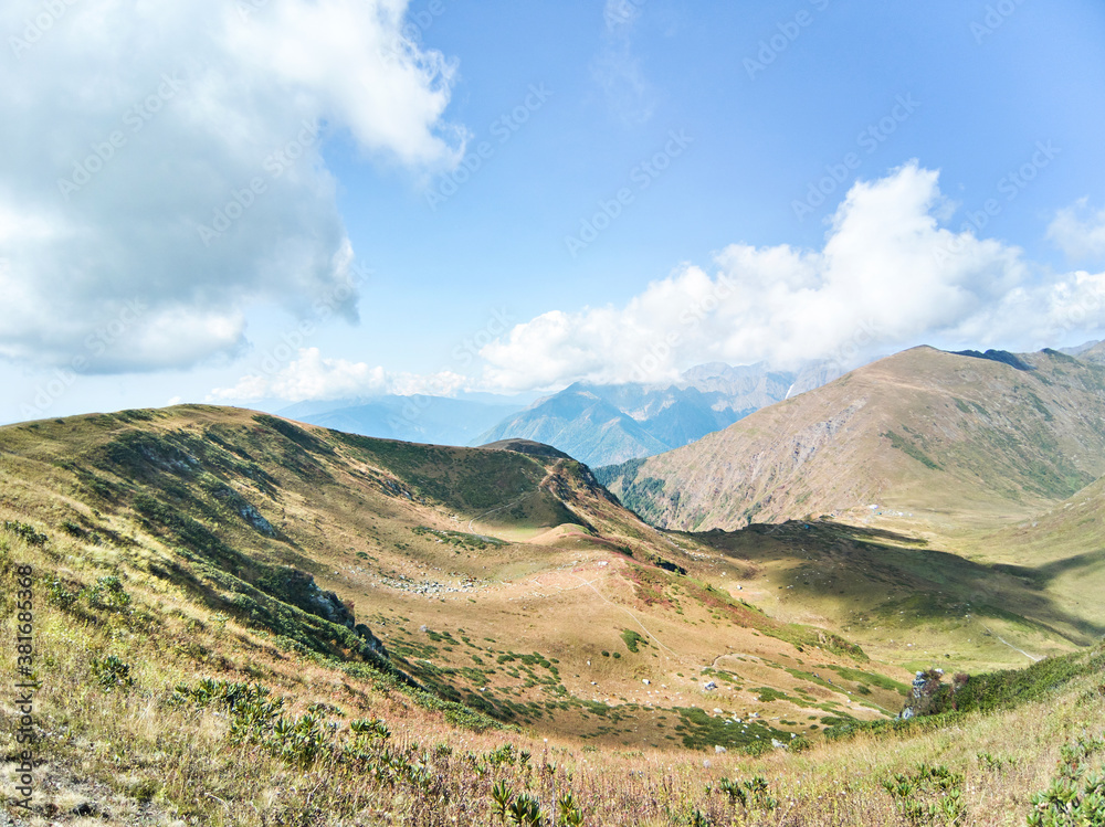 Landscape in Caucasian mountains