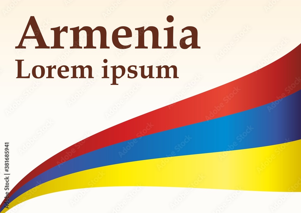 Flag of Armenia, Republic of Armenia. Bright, colorful vector illustration Flag of Armenia, Republic of Armenia. Bright, colorful vector illustration