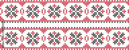 embroidered Ukrainian national pattern crossembroidered cross ukrainian slavic national pattern on transparent background