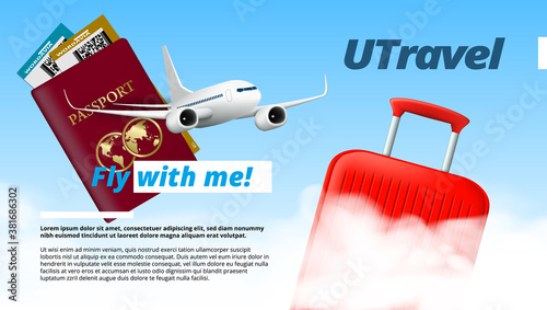 You Travel Air Company Logo Template Design