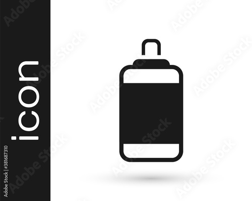 Black Punching bag icon isolated on white background. Vector.