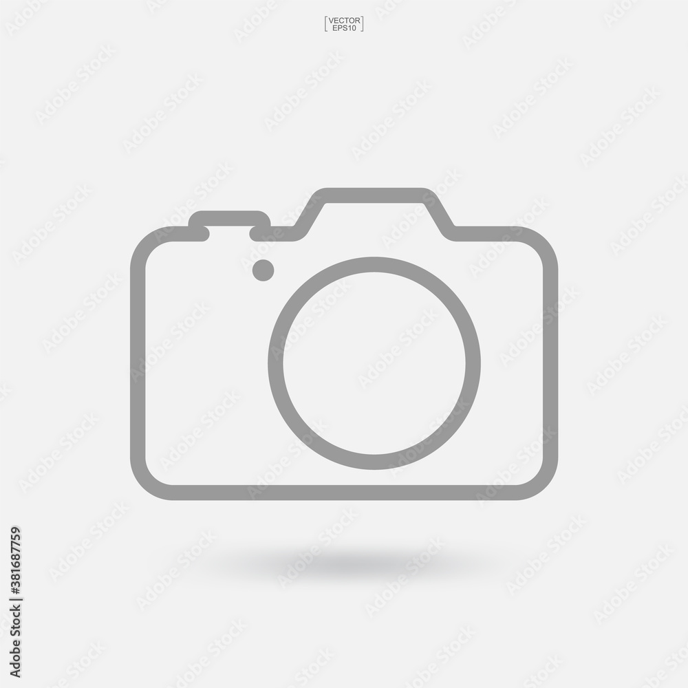 Camera sign and symbol. Photo icon or image icon. Vector. Camera sign and symbol. Photo icon or image icon. Vector.