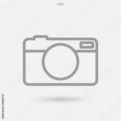 Camera sign and symbol. Photo icon or image icon. Vector.