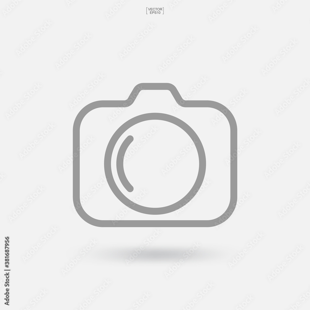 Camera sign and symbol. Photo icon or image icon. Vector. Camera sign and symbol. Photo icon or image icon. Vector.