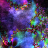 Vivid forms. Modern abstract fractal. 3D rendering
