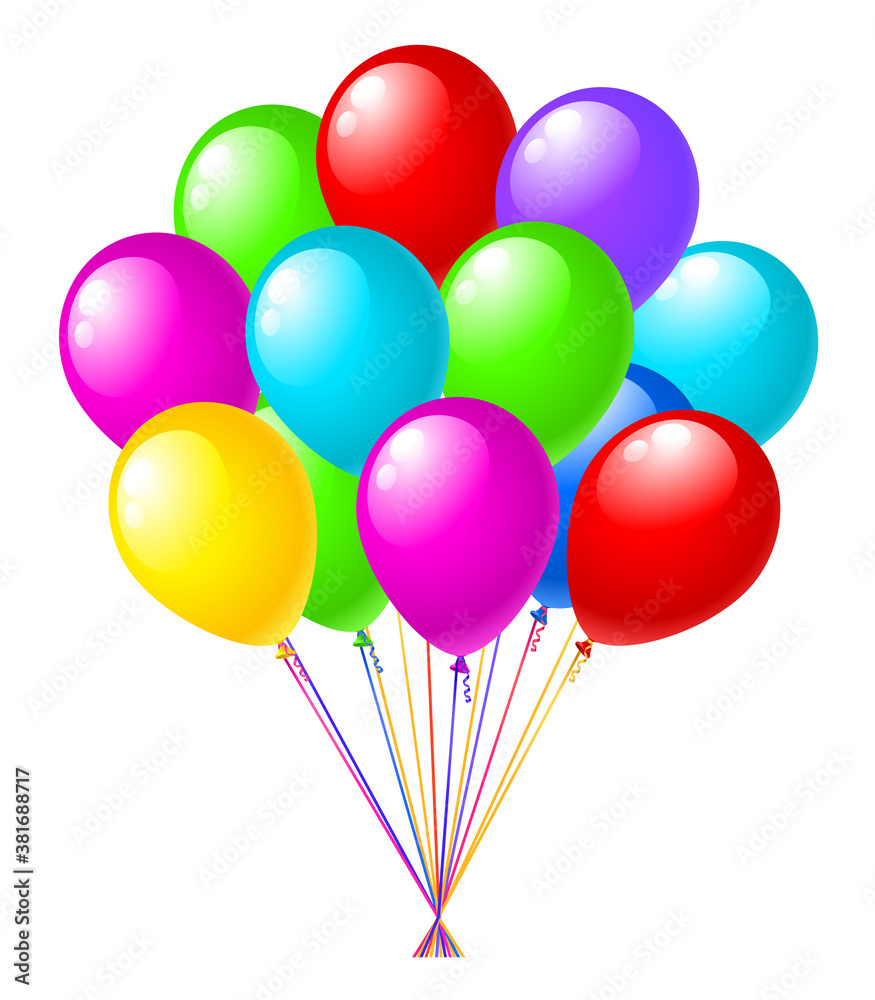 bunch of colorfull balloons isolated on white bunch of colorfull balloons isolated on white
