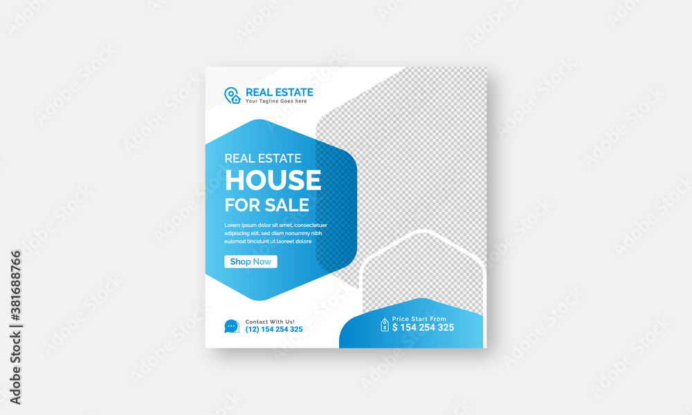 Social media real estate house sale banner post vector template. Social media real estate house sale banner post vector template.