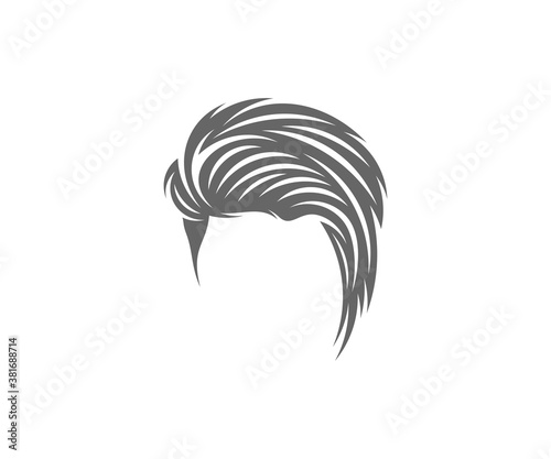 Hairstyle logo design vector template, Hair salon and beauty studio illustration