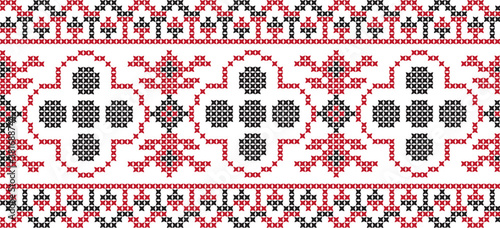 embroidered Ukrainian national pattern crossembroidered cross ukrainian slavic national pattern on transparent background