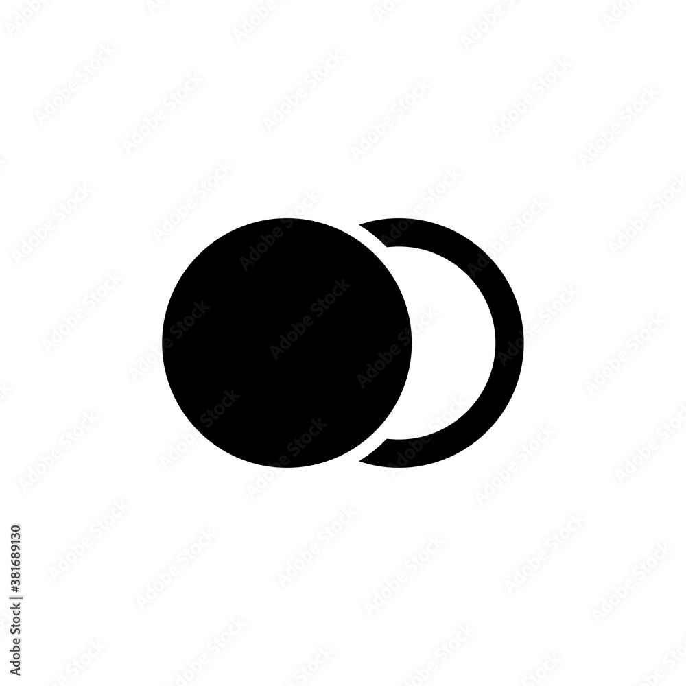 Moon Phase, Astronomy Lunar Eclipse. Flat Vector Icon illustration. Simple black symbol on white background. Moon Phase, Astronomy Lunar Eclipse sign design template for web and mobile UI element. Moon Phase, Astronomy Lunar Eclipse. Flat Vector Icon illustration. Simple black symbol on white background. Moon Phase, Astronomy Lunar Eclipse sign design template for web and mobile UI element.