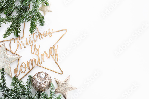 Christmas is coming - poster or postcard design.