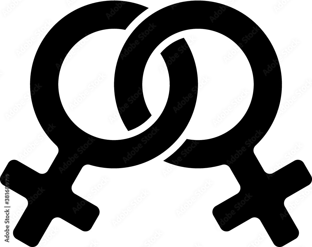Vector illustration of the gender symbols as equality gay pride concept Vector illustration of the gender symbols as equality gay pride concept