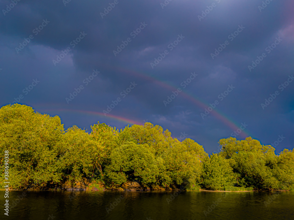 rainbow over the lake rainbow over the lake