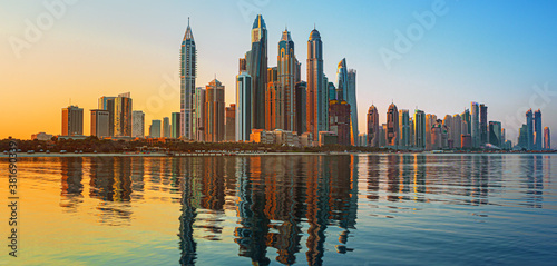 Amazing and Luxury Dubai Marina - famous Jumeirah beach at sunrise, United Arab Emirates  © Rastislav Sedlak SK