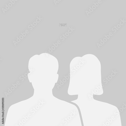 Male and female symbol. Human profile icon or people icon. Man and woman sign and symbol. Vector.