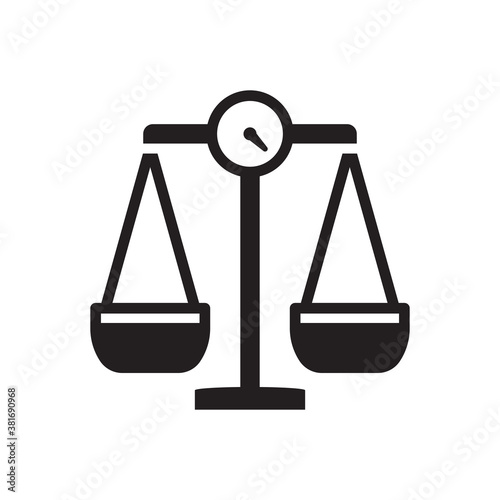 balance scale icon - Vector of justice scales icon