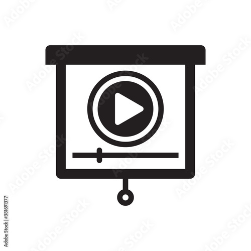 video presentation board icon