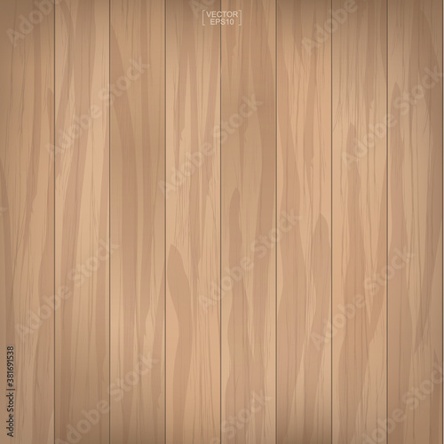 Wood pattern and texture for background. Vector.