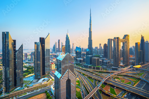 Dubai city - amazing city center skyline with luxury skyscrapers, United Arab Emirates © Rastislav Sedlak SK