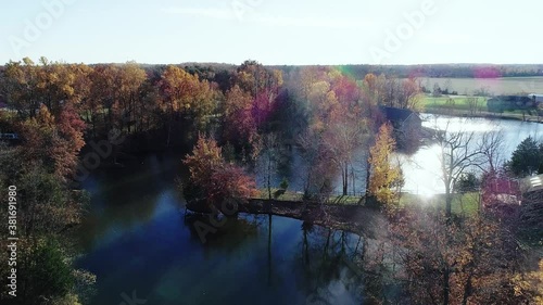 Lake in late fall Indiana photo