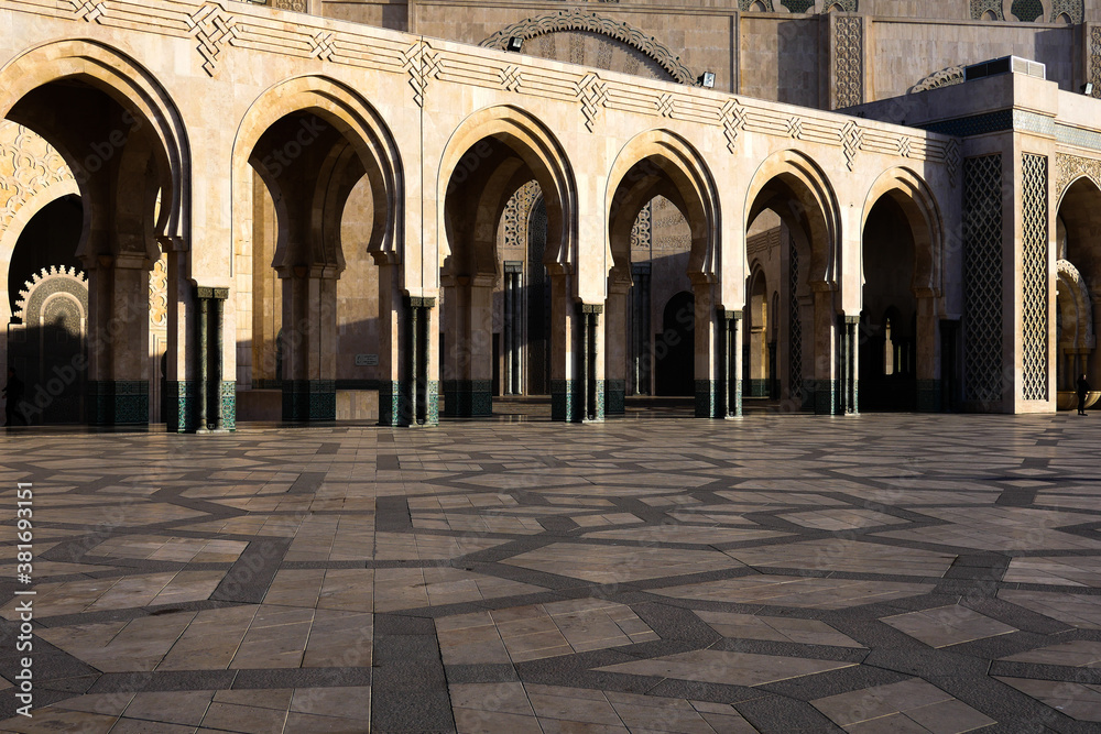 Hassan II Moschee in Marokko Casablance ein ein achitektonisches Monument des Islam 