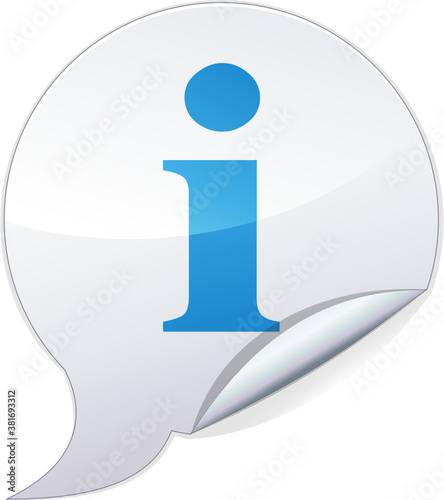 Sticker bulle de dialogue information