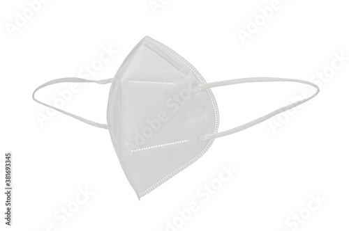 Medical virus protection mask isolated on white background
