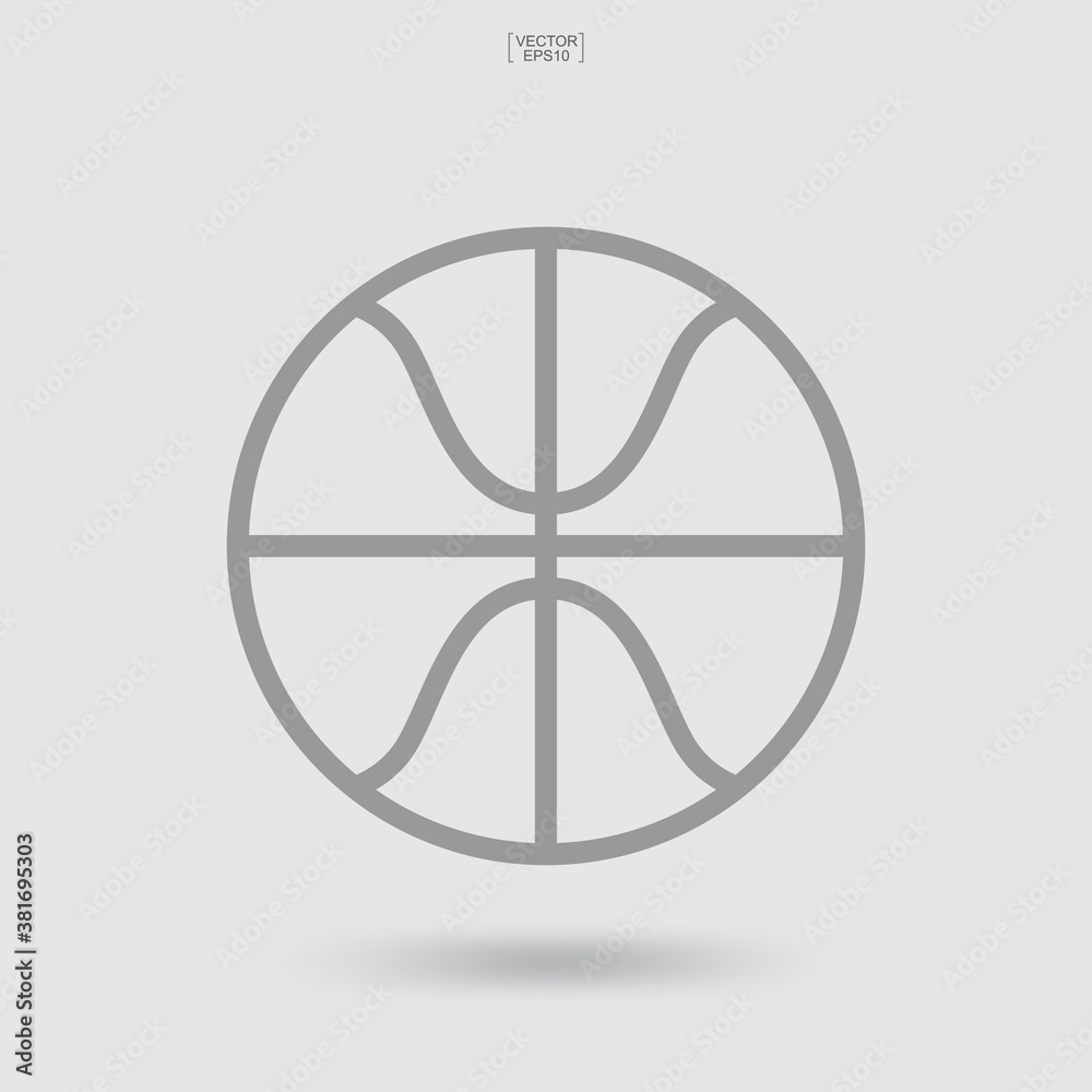 Basketball ball icon. Sports ball sign and symbol. Vector. Basketball ball icon. Sports ball sign and symbol. Vector.