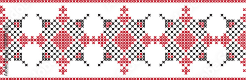 embroidered Ukrainian national pattern crossembroidered cross ukrainian slavic national pattern on transparent background