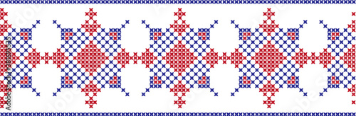 embroidered Ukrainian national pattern crossembroidered cross ukrainian slavic national pattern on transparent background