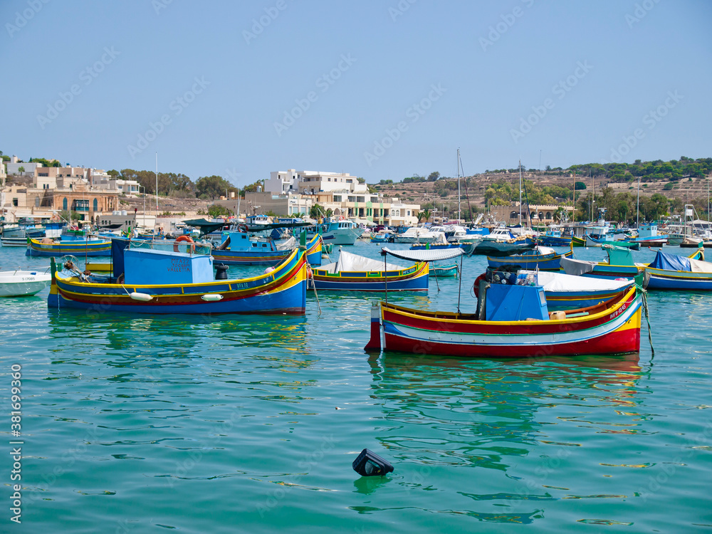 View of the port of Marsaxlokk, Malta