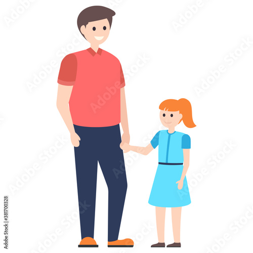 Father With Daughter 