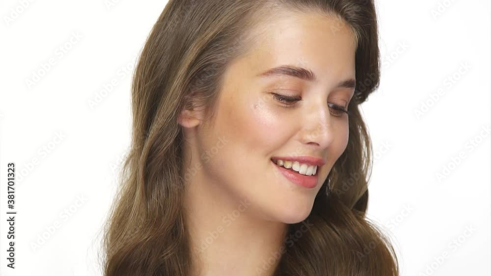 close-up portarit of beautiful girl with luxury hair close-up portarit of beautiful girl with luxury hair