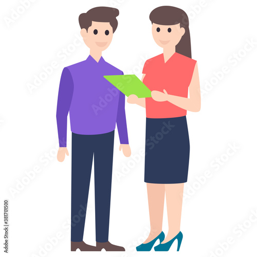 Coworker Flat Character