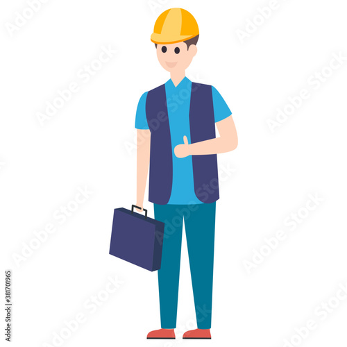 Handyman Avatar Vector 
