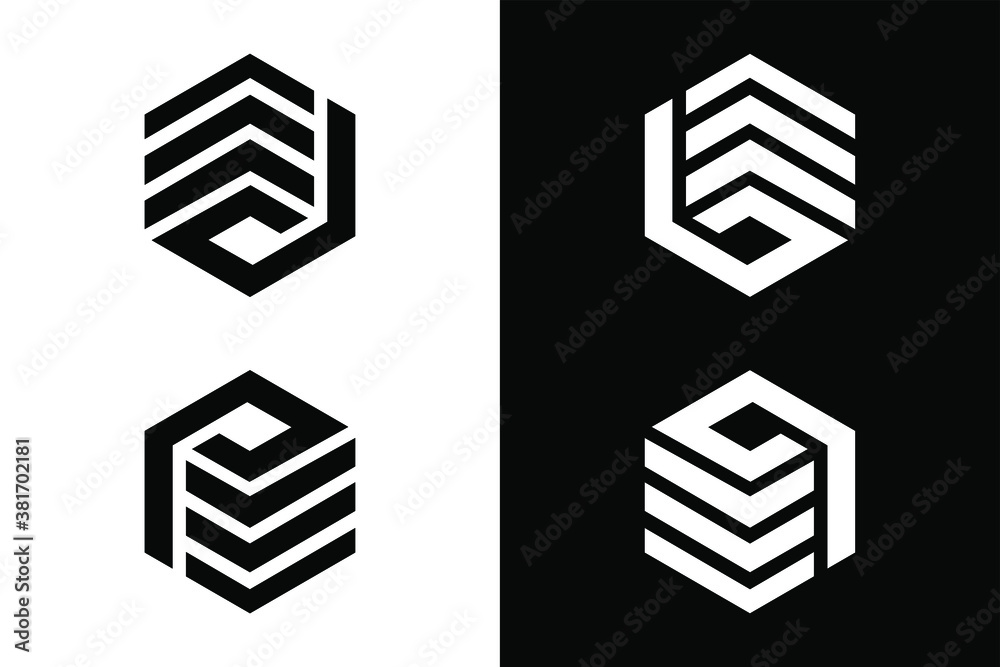 Line hexagon concept. Very suitable in various business purposes, also for icon, symbol, logo and many more. Line hexagon concept. Very suitable in various business purposes, also for icon, symbol, logo and many more.