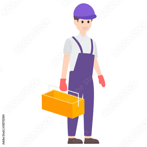 Handyman Avatar Vector 