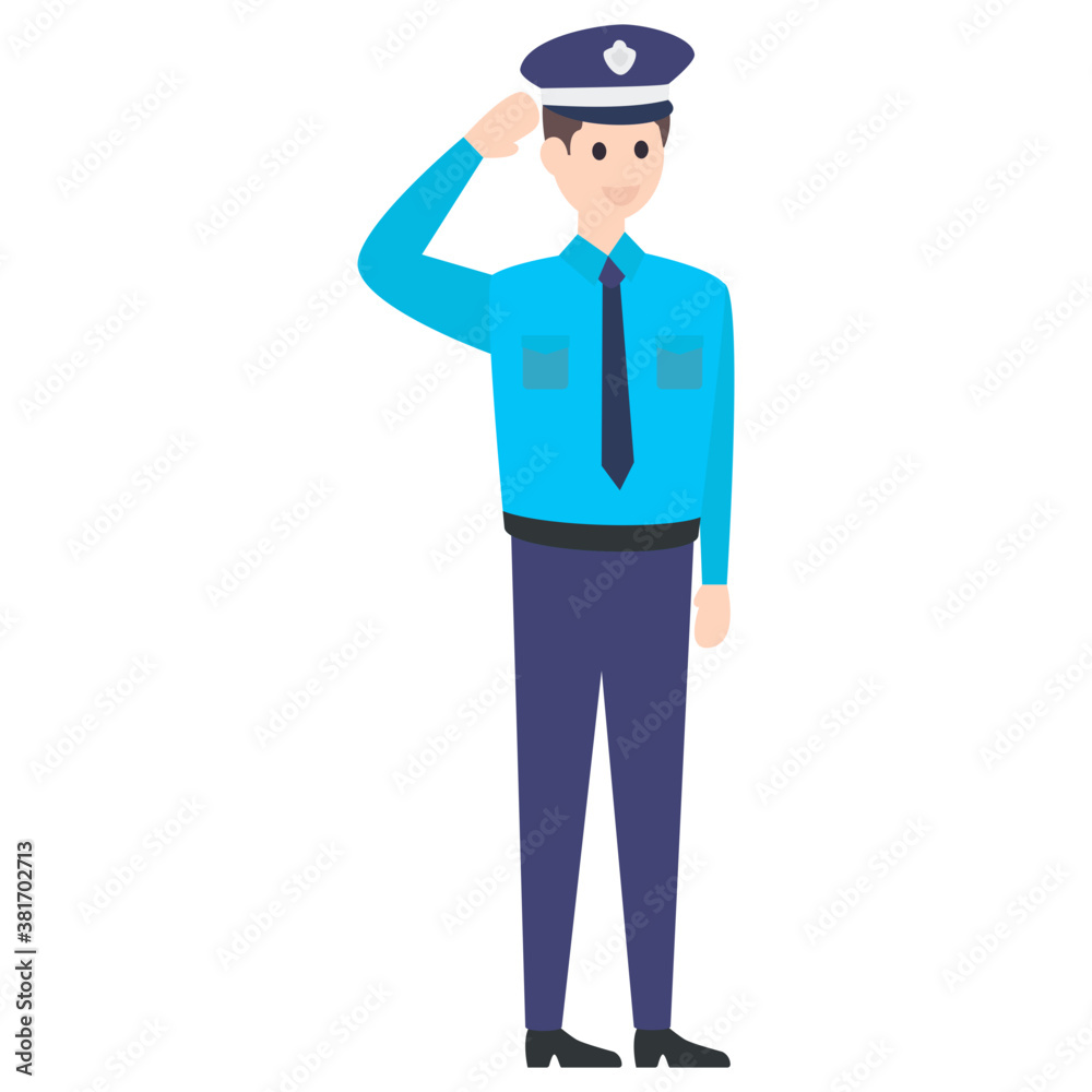 Saluting Officer Character