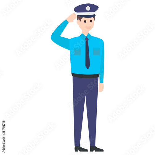 Saluting Officer Character